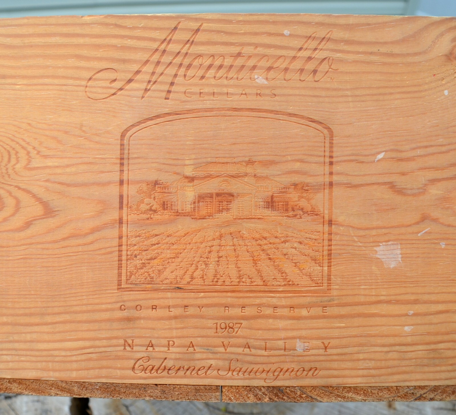 Vintage MONTICELLO CELLARS Wine Crate Holds 12 bottles 750 ml. * April 1989 eBay