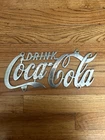 Vintage Drink Coca-Cola Chrome Metal License Plate