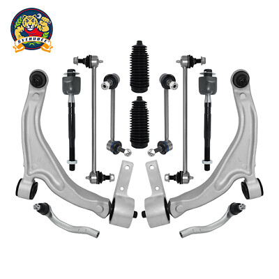 Front Lower Control Arm Tie Rod&Boot Rear Sway Bar Link for 2009-15 Honda Pilot