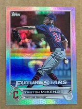 2022 Topps # 470 Triston McKenzie Future Stars Rainbow Foil Guardians 