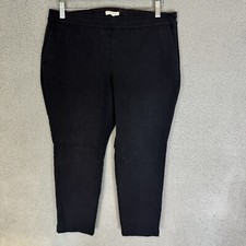 Eileen Fisher Pants Womens L Black Pull On Stretch Comfort Casual