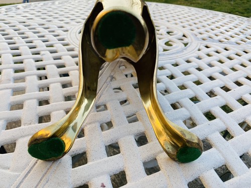 Mid Century Modern Tall Tripod Brass Candle Holder - Picture 11 of 14