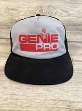 Vintage Genie Pro Mesh Trucker Snapback Black/Gray Adjustable Hat - Made in USA
