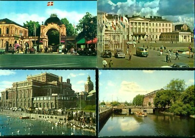 16 RPPC OF SCANDINAVIA   OSLO, GOTEBORG, COPENHAGEN, STOCKHOLM, HELSINKI