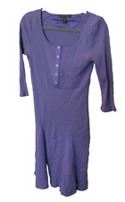 Ralph Lauren Purple long sleeve knee length dress fit flare thermal