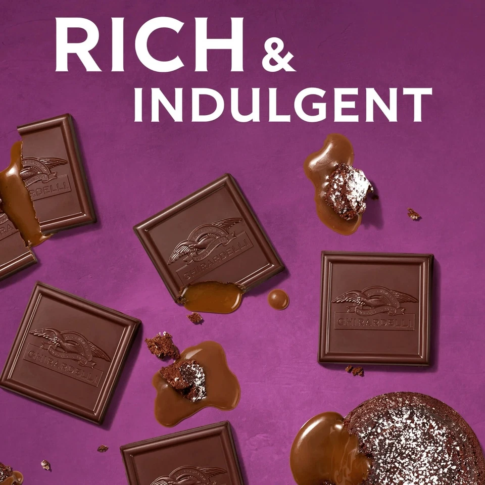 GHIRARDELLI Dark Chocolate LAVA CAKE Squares WRAPPED - BULK BAG - VALUE PRICE!!! - Image 2 of 4