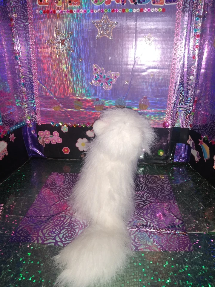 🦄Ganz / Webkinz Fluffy "Persian Cat" White Color HM110 '2003 9" Plush! No Code. - Image 2 of 4