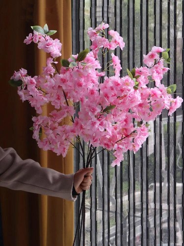 Cherry Blossom Branch Faux Flowers – Wedding & Home Floor Decor Accent - 第 30/31 張圖片
