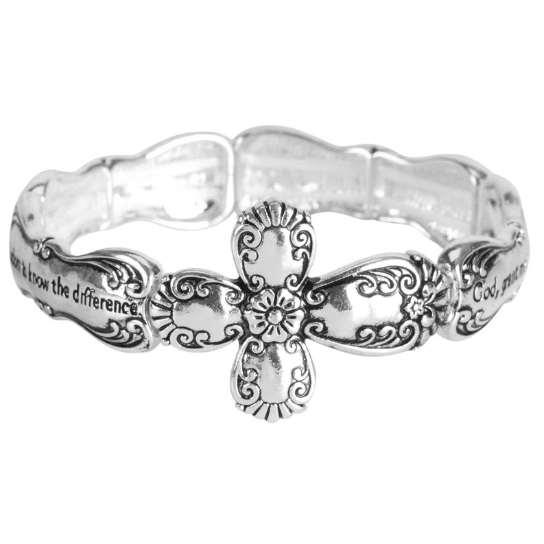 Браслет с лепестковым крестом и молитвой о безмятежности