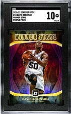 2020 Donruss Optic #10 David Robinson Winner Stays PURPLE PRIZM SGC 10 GEM MINT