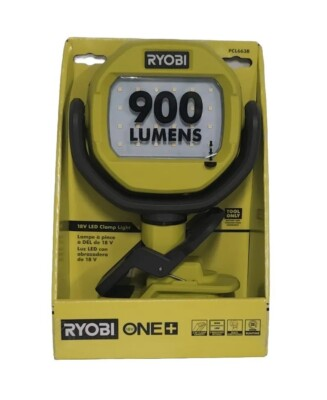 #ad RYOBI 18V ONE Cordless LED Clamp Light PCL663B TOOL ONLY New $49.45