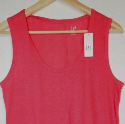 Gap Women's Tank Top Pink Size Small Linen Polyester Scoop Neck Sleeveless New - Picture 2 of 4