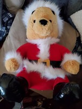 Disney Store Winnie The Pooh Santa Clause 18 Inch