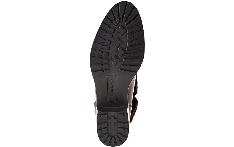 Botas de tornozelo de couro H by Halston com pele sintética - Caroline tamanho 8 - Imagem 3 de 4