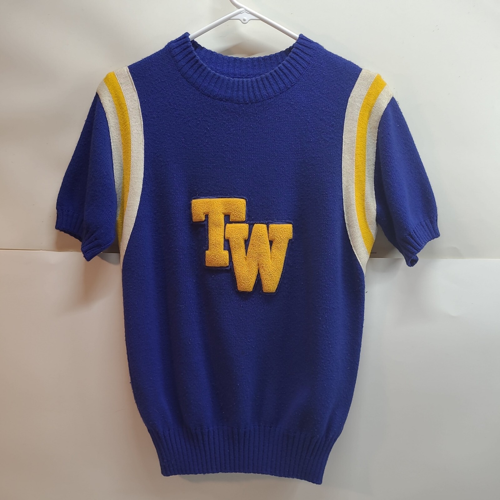 Vintage TW Cheerleader Supply Co. Blue, Yellow, White… Gem