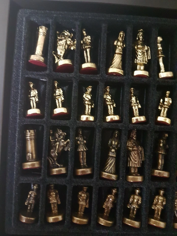 Schachspiel Schachbrett Manopoulos Byzantinische Epoche Figuren Handgefertigt - Bild 4 von 4