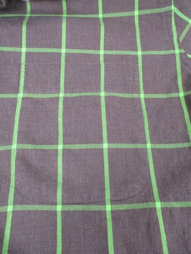 Camisa Peter Millar Para Hombre Manga Larga Botón Frontal Marrón y Verde A Cuadros Talla L - Imagen 4 de 8