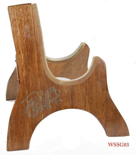 Solid Mahogany Laser Picture Wood Stand For 21" Soprano Ukulele Violin WSSG01-11 - Picture 13 of 47