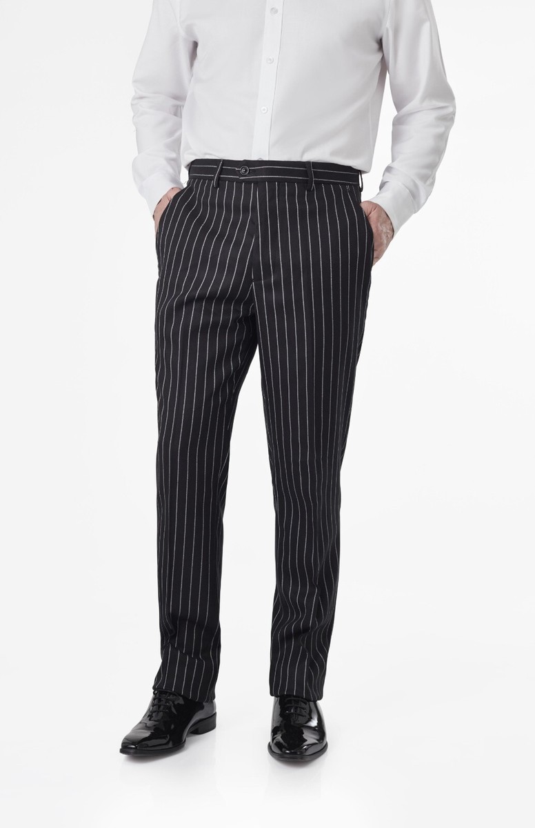 black and white dress pants The Black Tux Suit Pants-Classic In Black | Size: 50/34