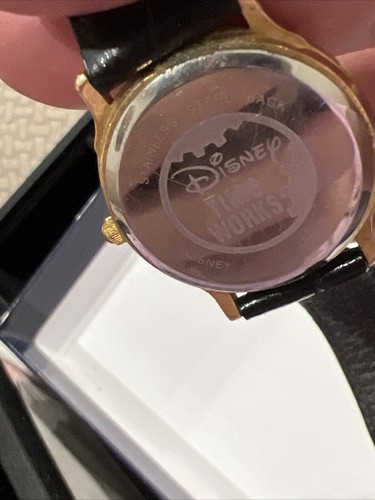 Disney Parks Authentic Womens Rotating Gold Mickey Analog Watch - Leather - Picture 7 of 21
