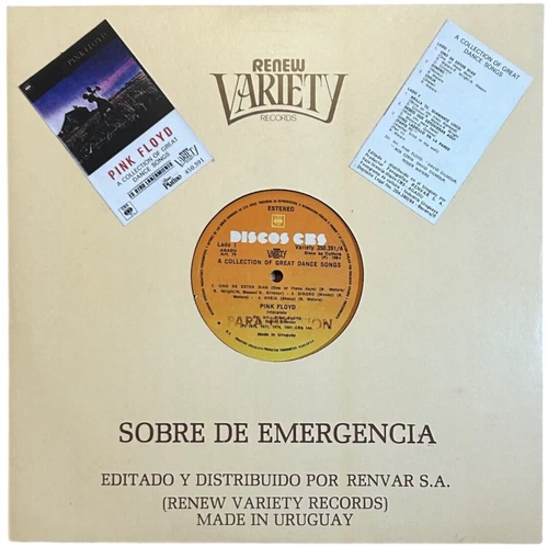 Pink Floyd Collection Of Great... EMERGENCY COVER + PROMO stamp Vinyl LP URUGUAY