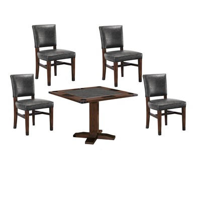 Whiskey Barrel Rustic Board Card Game Table and Matching Chairs | eBay