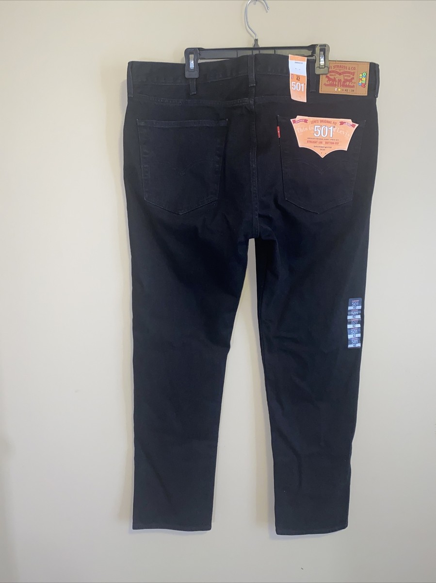 Levis X Super Mario 501 ST Black Jeans Sz 42x32 Straight Leg Levis X Super Mario 501 ST Black Jeans Sz 42x32 Straight Leg