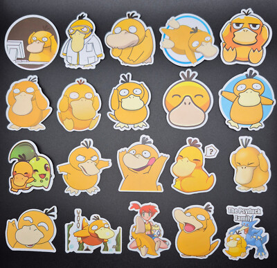Psyduck Pokemon Stickers 10 Pack Random Assortment Sticker Decal  - US Seller