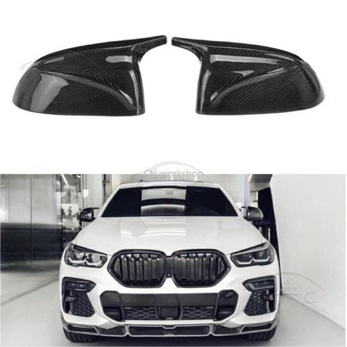 Real Carbon Fiber Outside Mirror Cover Caps For BMW X5 G05 2019-2023