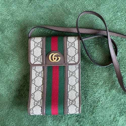 Gucci Ophidia GG Supreme Canvas Shoulder Bag 435757 Beige Brown From Japan