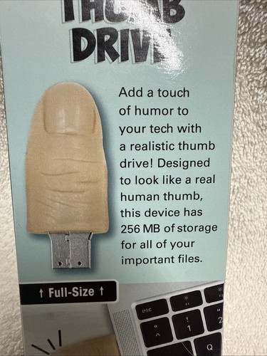Premier Finds Handy USB 256 MB "Thumb Drive" New in Original Packaging Gag Gift - Picture 7 of 14