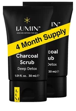 - Charcoal Scrub Deep Detox for Men - Face Cleanser for Men, Pre Shave Scrub, a 