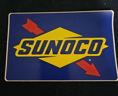 Sunoco Large Glossy Logo Sticker Decal  Full Color  7''x4.5''