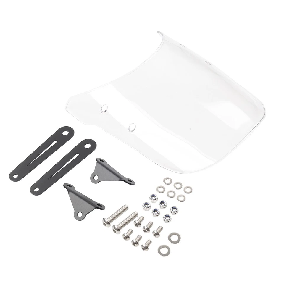 Clear Windshield Wind Screen For MOTO GUZZI V7 Classic 16-23 V9 Bobber 18-23 - Image 2 of 4