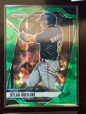 2025 Prizm MLB GREEN Cracked Ice - Dylan Dreiling #283 Texas Rangers