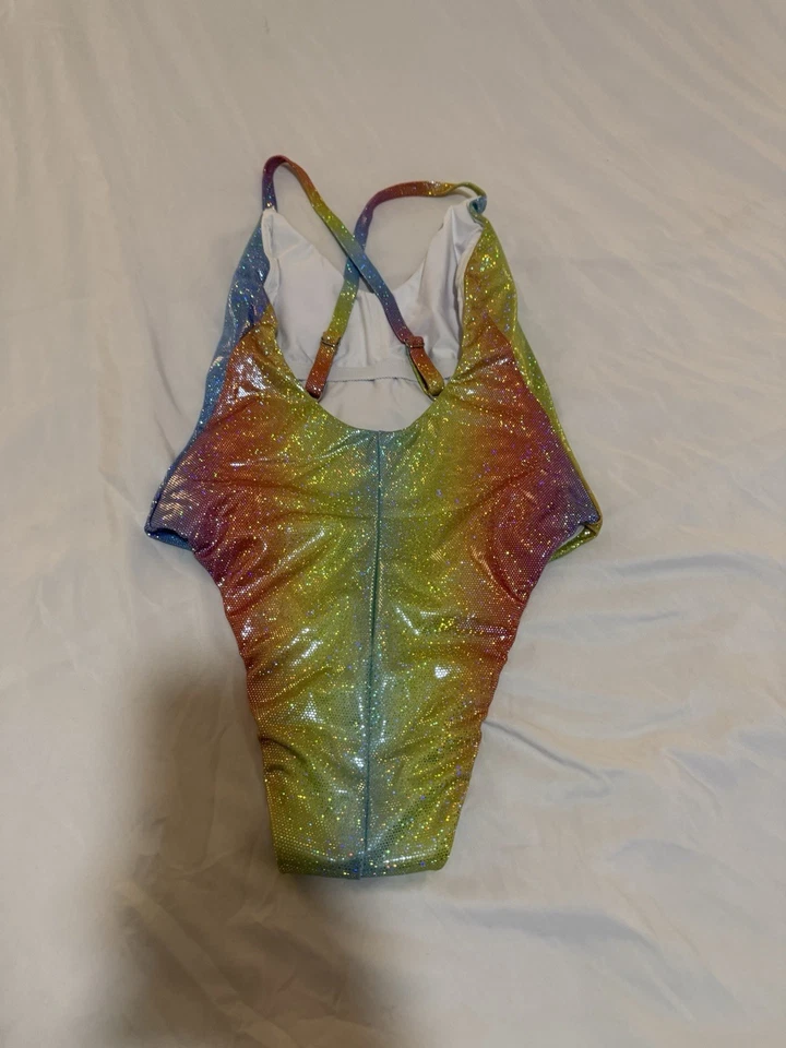 Traje de baño Venus de una pieza talla 10 arco iris cintura alta 148 Foto 4 de 4