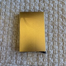 RFID Blocking Slim Wallet Money ID Credit Card Slots Holder Metallic Gold