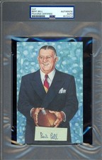 Bert Bell PSA DNA Signed Goal Line Art Card GLAC Cut Autographed