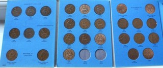 Whitman Penny Folder No 4 1930 1966. INCOMPLETE 28 COINS SOME VERY GOOD GRADES