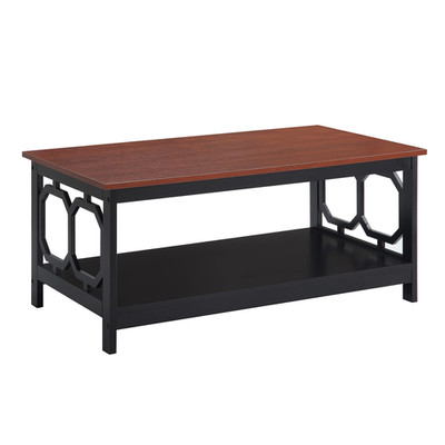 Convenience Concepts Omega Coffee Table Cherry Top / Black Frame