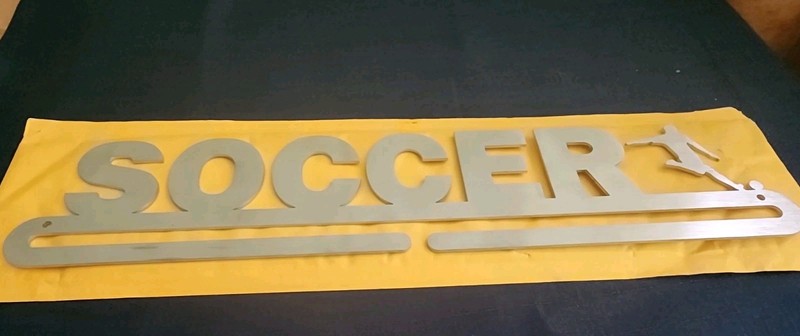Metal Soccer Medal Ribbon Wall Display Awards