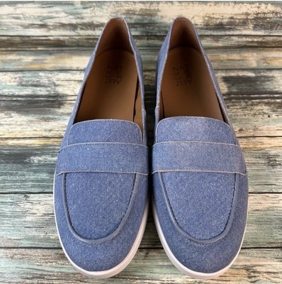 Naturalizer Karis Loafer Shoe Womens Size 12M Blue Suede Comfort Casual Sneaker