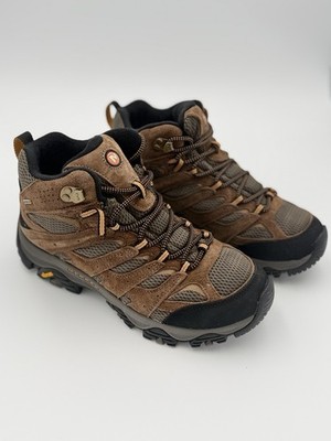 MERRELL Men's Hiking Boots Brown Black Gray Vibram Sole Outdoor Trail Footwear