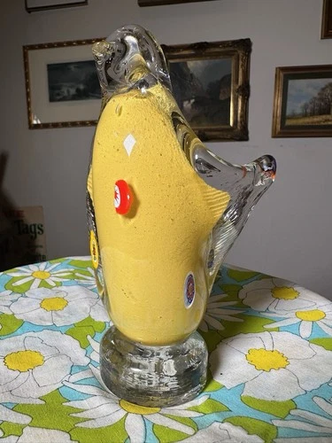 1960s Murano Hand Blown Art Glass Bird Figurine