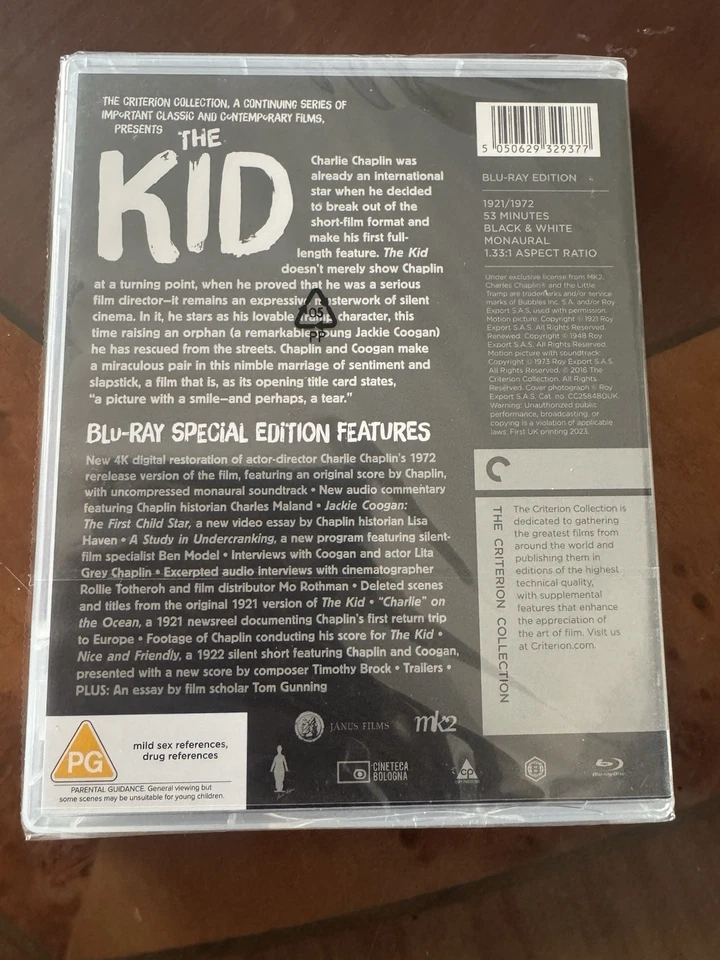 The Kid (1921/1972) Special Edition Blu-Ray Criterion Collection - Image 2 of 2
