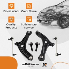6X CONTROL ARMS WISHBONES + TRACK RODS + LINK BARS L+R FOR FORD FIESTA MK7 08-17