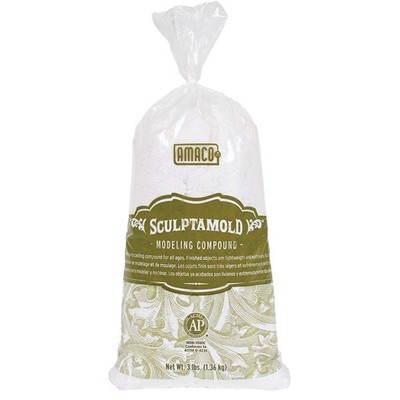 Amaco Gips Sculptamold Modelliermasse 3 Pfund - weiß 3 Pfund, weiß 