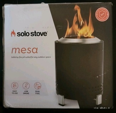 Solo Stove Mesa Tabletop Fire Pit With Stand - New Open Box - Ash Grey