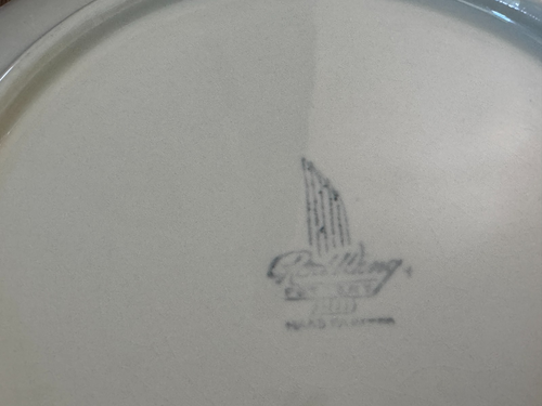 "Plato de cerámica Redwing vintage flor de loto 10,5""" - Imagen 6 de 7