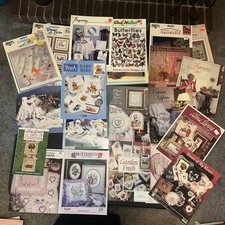 Lot of 20 Vintage Cross Stitch Books Leaflets...
